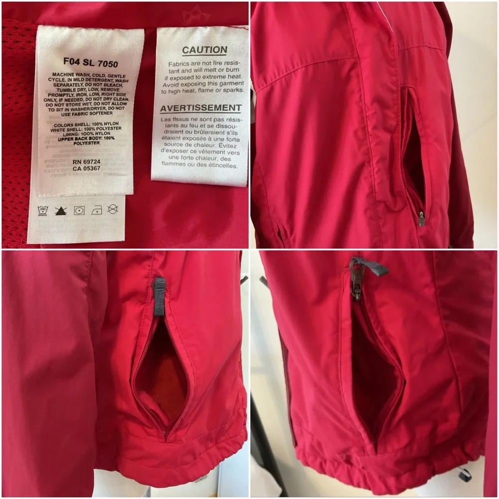 COLUMBIA Red Vertex Core Interchange Lightweight Jacket Shell Ladies Size M - Picture 15 of 16